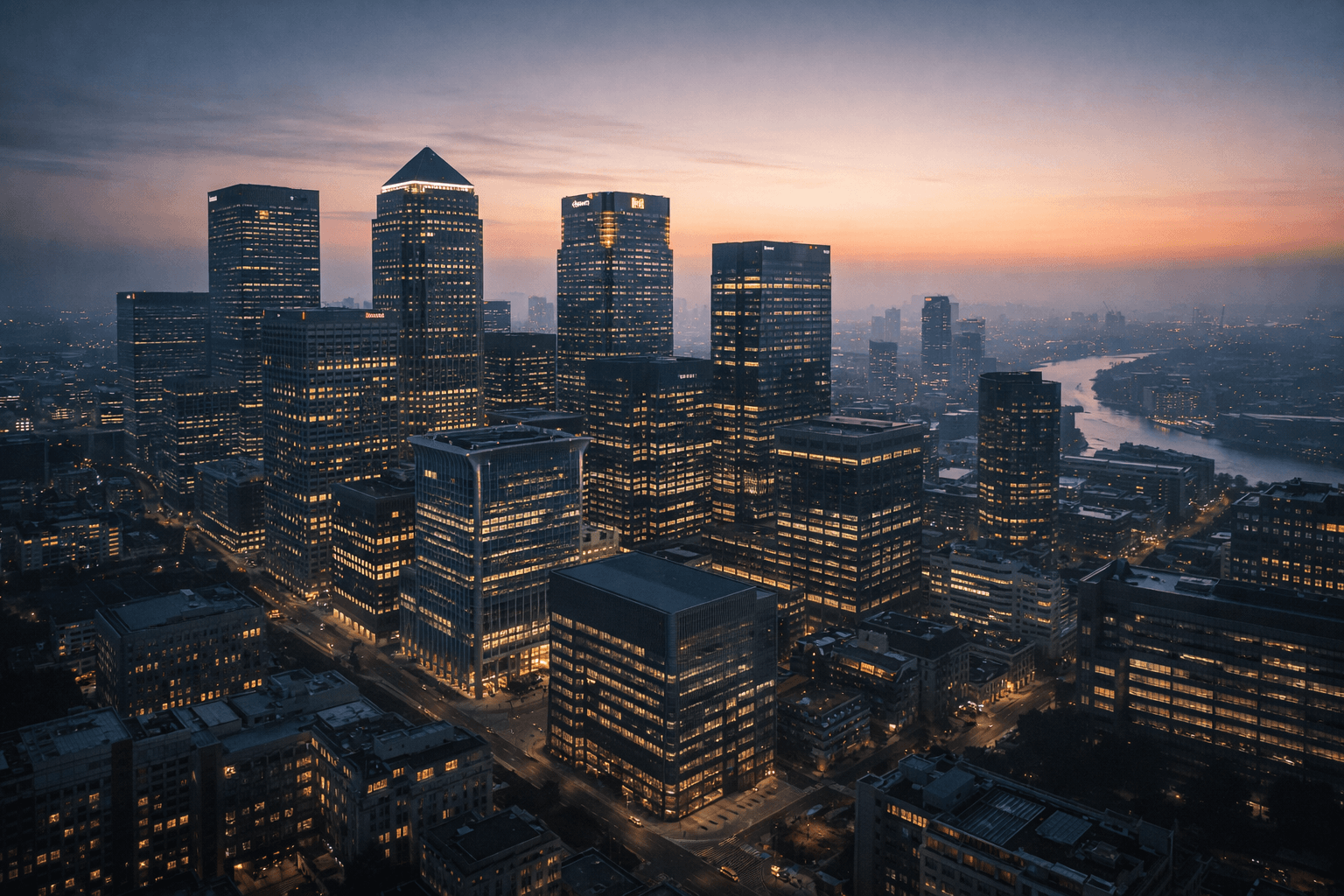 Aerial view of hydropower facility